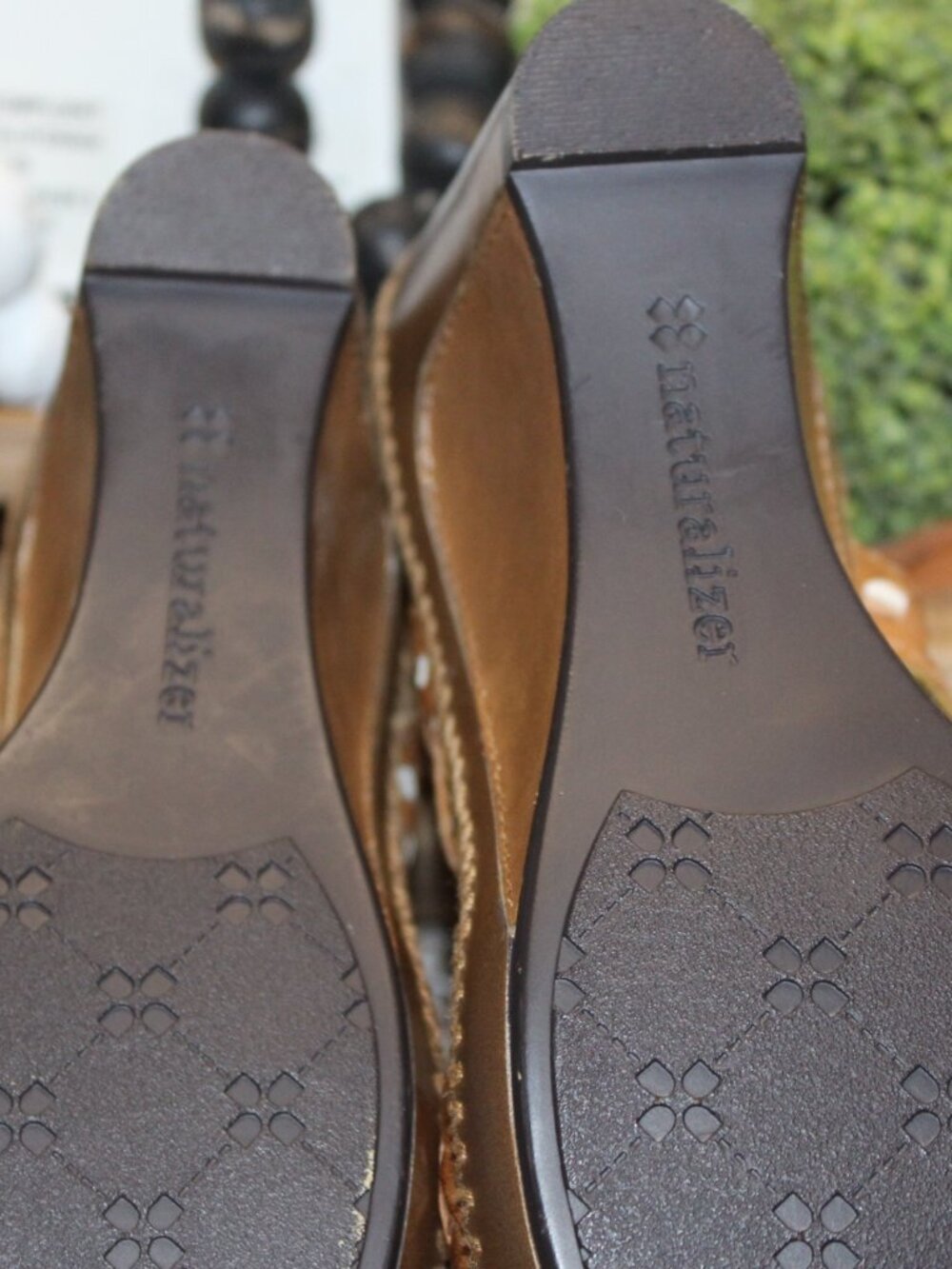 NWOT Naturalizer Oasis Leather Wedge Sandals 9 WIDE STUNNING!! - Picture 11 of 11